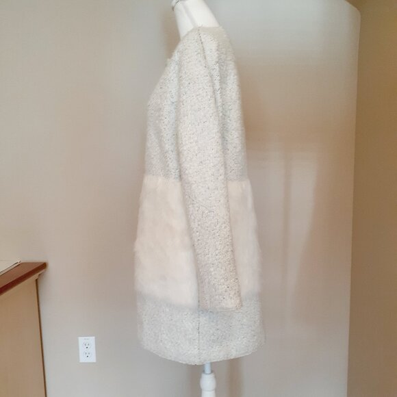 Elie Tahari Mixed Media Coat Jacket - Picture 5 of 15